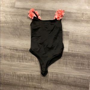 Black one piece swimsuit